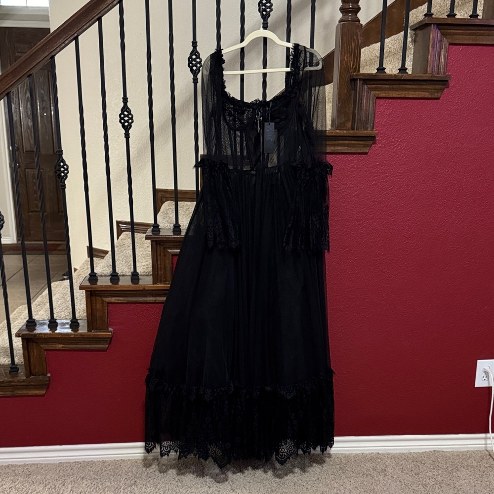 Dolls Kill Black Lace Dress